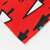 フリーハンドの木：スカンジナビアのクリスマスパターン。 フリースブランケット (角)