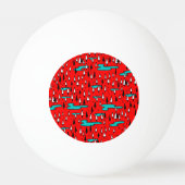 フリーハンドの木:スカンジナビアのクリスマスパターン。 卓球ボール (裏面)