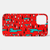 フリーハンドの木:スカンジナビアのクリスマスパターン。 Case-Mate iPhoneケース (裏面 (横))