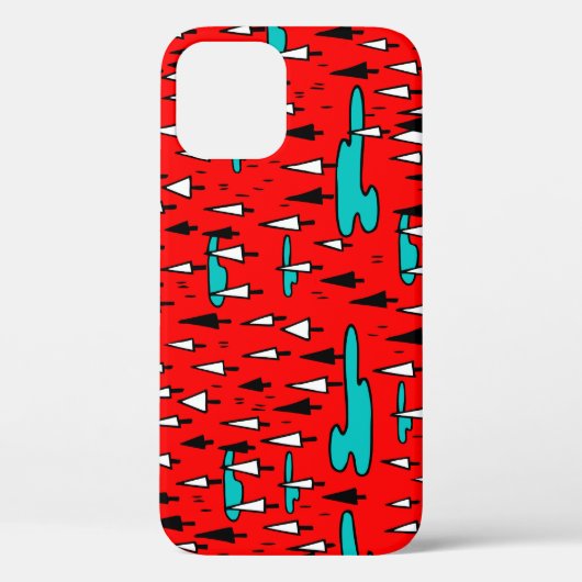 フリーハンドの木:スカンジナビアのクリスマスパターン。 Case-Mate iPhoneケース (裏面)