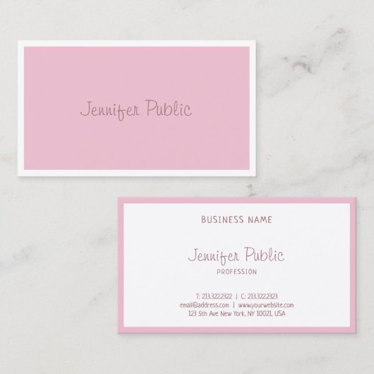 フリーハンドスクエレガントリプトバラカラーモダンテンプレート 名刺 (正面/裏面)