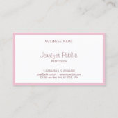 フリーハンドスクエレガントリプトバラカラーモダンテンプレート 名刺 (裏面)