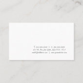 フリーハンドスクリプトクリエイティブミニマルトレンディープレーン 名刺 (裏面)