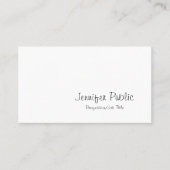 フリーハンドスクリプトクリエイティブミニマルトレンディープレーン 名刺 (正面)