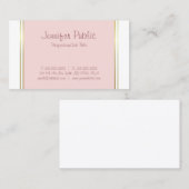 フリーハンドスクリプト文字エレガントお洒落トレンディープレーン 名刺 (正面/裏面)