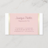 フリーハンドスクリプト文字エレガントお洒落トレンディープレーン 名刺 (正面)