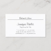 フリーハンドスクリプミニマルトシックモダンプレーントップ 名刺 (正面)