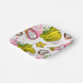 フリーハンドテクスチャフルーツパターン ペーパープレート (傾斜あり)