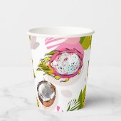 フリーハンドテクスチャフルーツパターン 紙コップ (裏面)