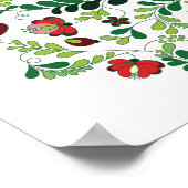 フリーハンドハンガリーマティオレッド&グリーン ポスター (角)