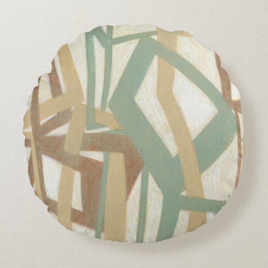 フリーハンド絵画ズバイノーマン・ワイアット ラウンドクッション (正面)