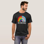 フリーパパハグレインボートランスジェンダー国旗LgbtqゲイP Tシャツ (正面フル)