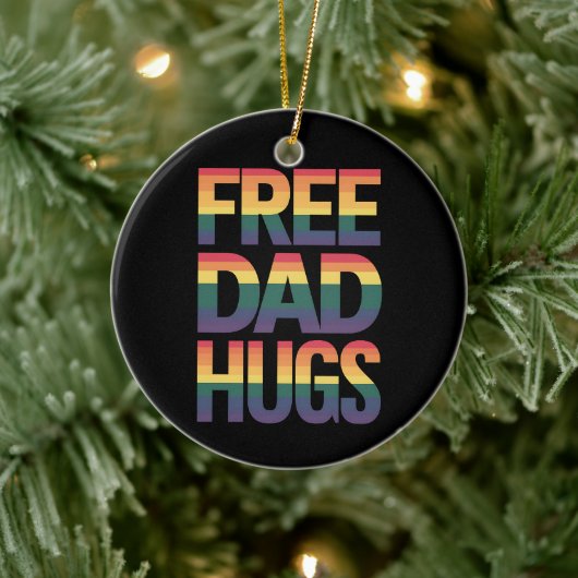 フリーパパハグLGBTQゲイプライド月報誇りを持った徒 セラミックオーナメント (ツリー)