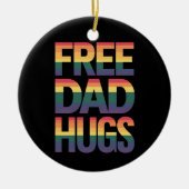 フリーパパハグLGBTQゲイプライド月報誇りを持った徒 セラミックオーナメント (正面)