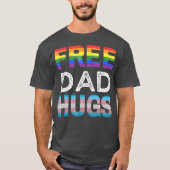 フリーパパハグLGBTQゲイプライド月報誇りを持った徒 Tシャツ (正面)