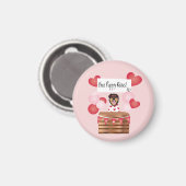 フリーパピーキスバレンタインドッグレッド マグネット (正面/裏面)