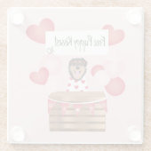 フリーパピーキスバレンタインドッグ ガラスコースター (裏面)