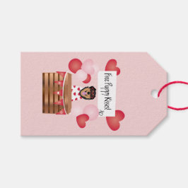 フリーパピーキスバレンタインドッグ ギフトタグ