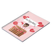 フリーパピーキスバレンタインドッグ ノートブック (左側)