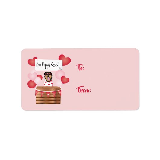 フリーパピーキスバレンタインドッグ ラベル (正面)