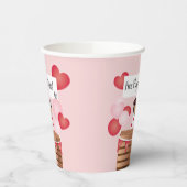 フリーパピーキスバレンタインドッグ 紙コップ (左)