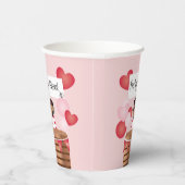 フリーパピーキスバレンタインドッグ 紙コップ (右)