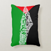 フリーパレスチナの地図と国旗فلسطين アクセントクッション (正面(垂直))