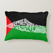 フリーパレスチナの地図と国旗فلسطين アクセントクッション (裏面)