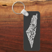 フリーパレスチナの地図と国旗فلسطين キーホルダー (正面)