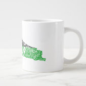 フリーパレスチナの地図と国旗فلسطين ジャンボコーヒーマグカップ (右)
