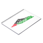 フリーパレスチナの地図と国旗فلسطين ノートブック (左側)