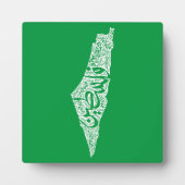 フリーパレスチナの地図と国旗فلسطين フォトプラーク (正面)