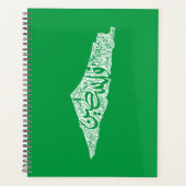 フリーパレスチナの地図と国旗فلسطين プランナー手帳 (正面)