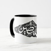 フリーパレスチナの地図と国旗فلسطين マグカップ (正面左)