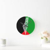 フリーパレスチナの地図と国旗فلسطين ラウンド壁時計 (ホーム)