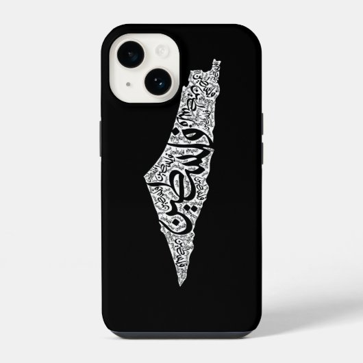 フリーパレスチナの地図と国旗فلسطين iPhoneケース (裏面)
