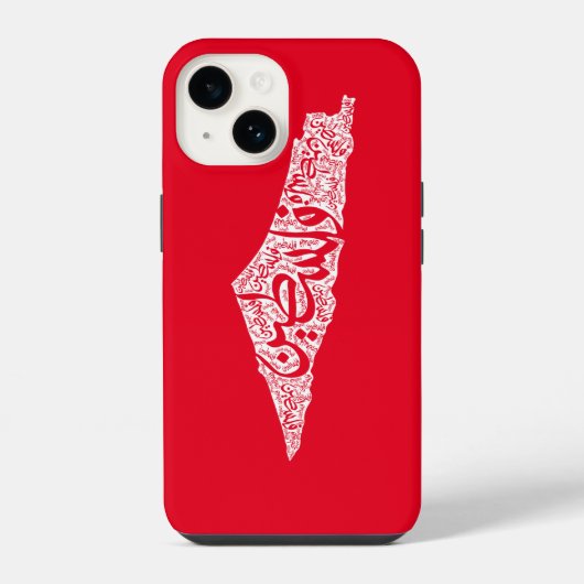 フリーパレスチナの地図と国旗فلسطين iPhoneケース (裏面)