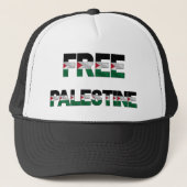 フリーパレスチナ国旗の文字ユニティプライドの自由 キャップ (正面)