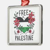 フリーパレスチナ国旗 メタルオーナメント (左)