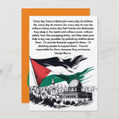 フリーパレスチナ招待状 招待状 (正面/裏面)