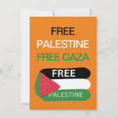 フリーパレスチナ招待状 招待状 (裏面)