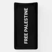 フリーパレスチナ白黒カスタム文字ミニマル主義者 横断幕 (縦)
