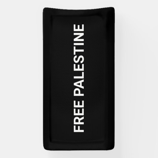 フリーパレスチナ白黒カスタム文字ミニマル主義者 横断幕 (縦)
