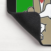 フリーパレスチナ黒の背景 マウスパッド (コーナー)