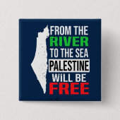 フリーパレスティナアンチアパルトヘイドガザ 缶バッジ (正面)