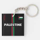 フリーパレスティナサッカーサッカー – フラッグマップチーム キーホルダー (裏面)