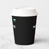 フリーパレスティナサッカーサッカー – フラッグマップチーム 紙コップ (左)