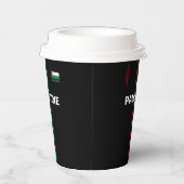 フリーパレスティナサッカーサッカー – フラッグマップチーム 紙コップ (右)