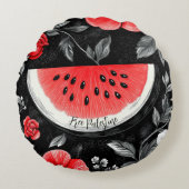 フリーパレスティナスイカ ラウンドクッション (正面)