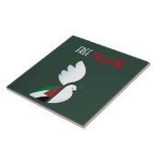 フリーパレスティナセラミックタイル – Political Art Home タイル (側面)